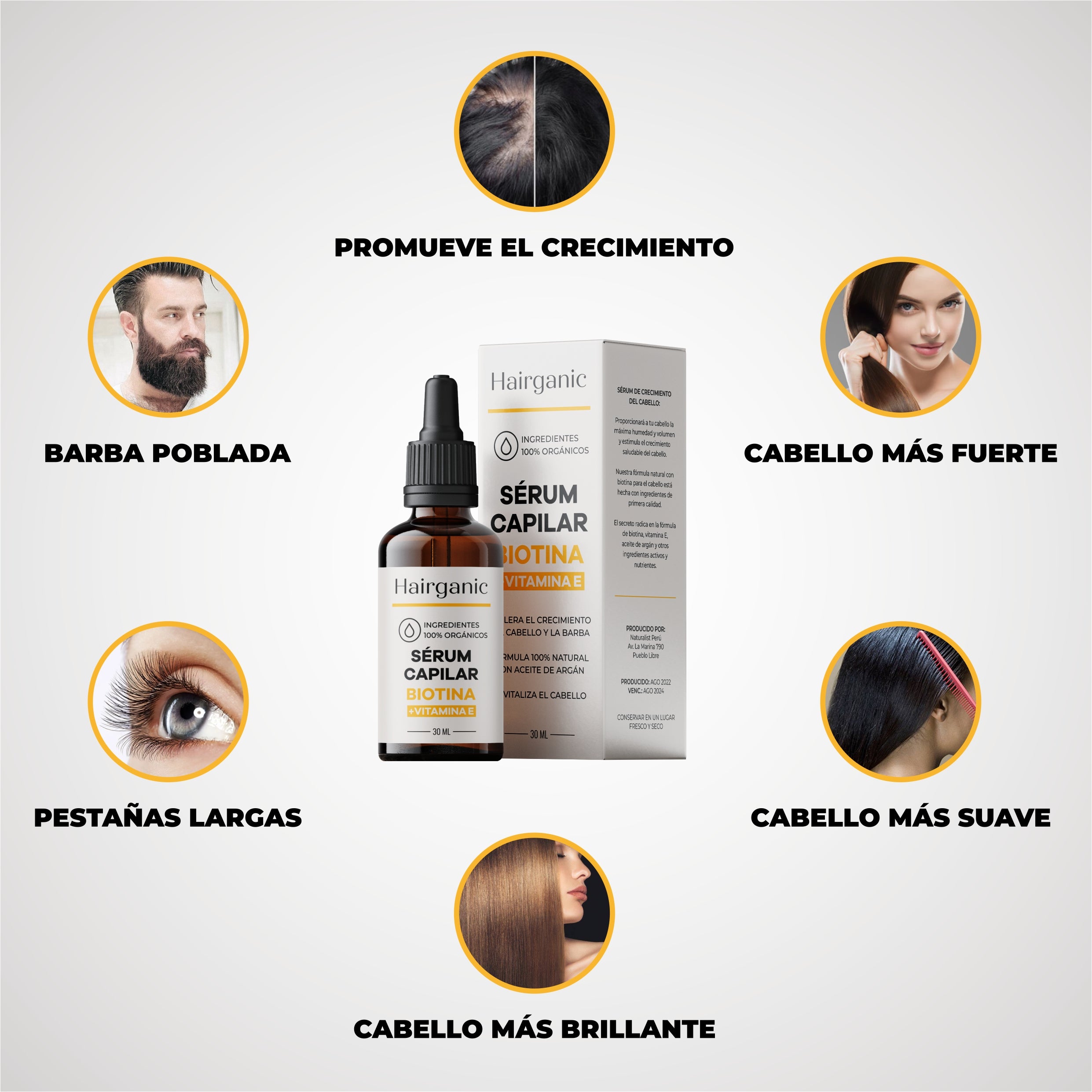 Sérum para Crecimiento Capilar Hairganic
