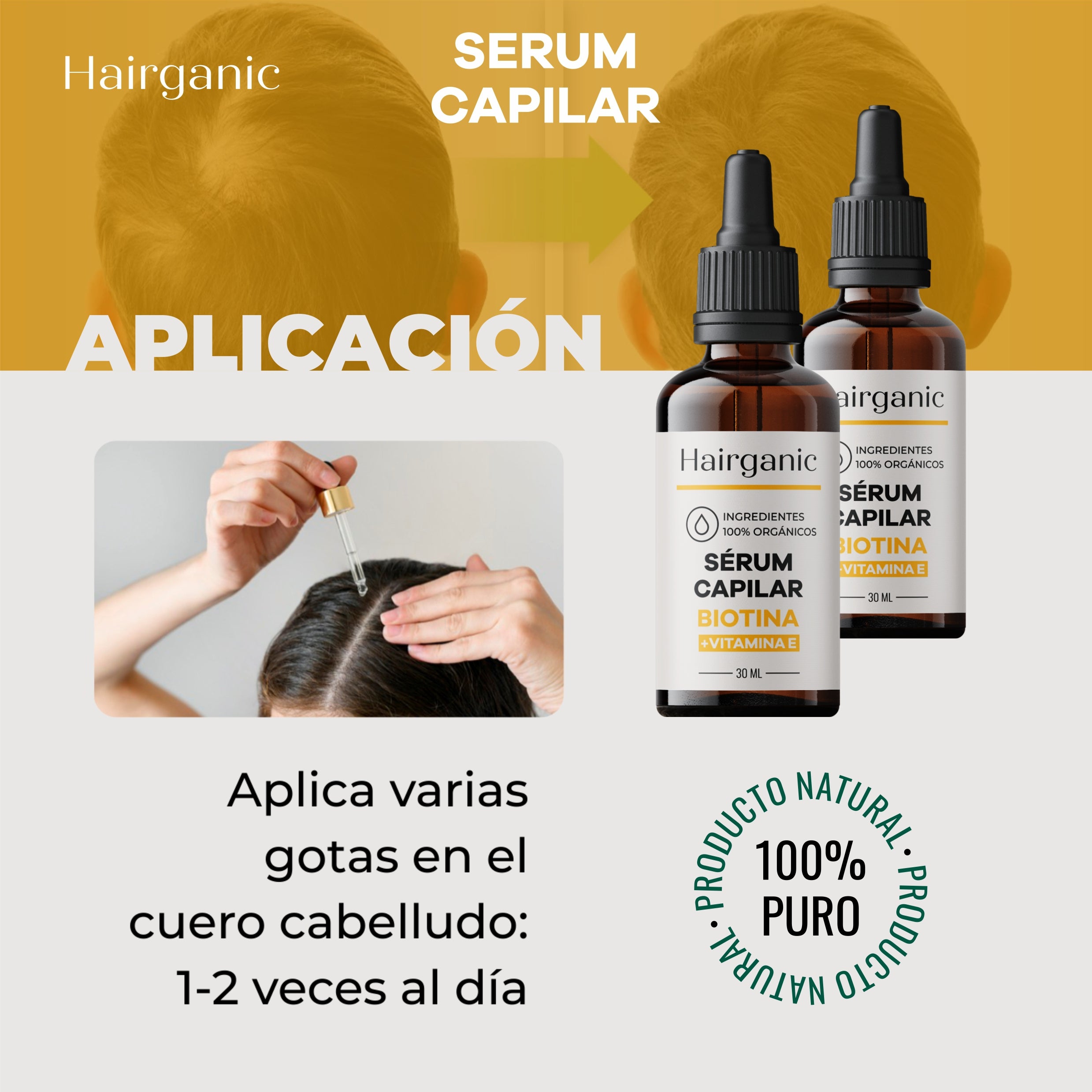Sérum para Crecimiento Capilar Hairganic