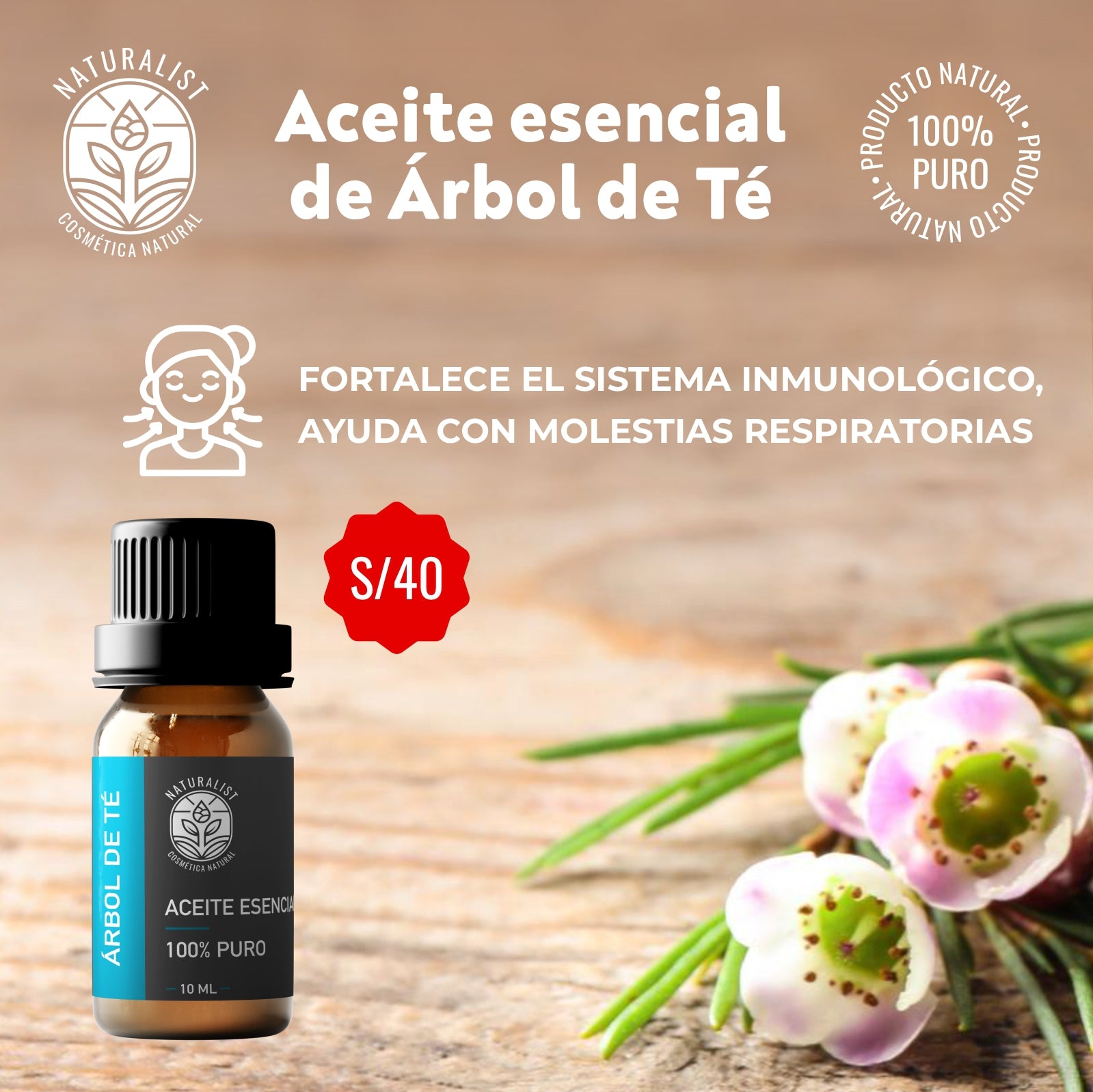 Aceite esencial de Árbol de Té - 10ml