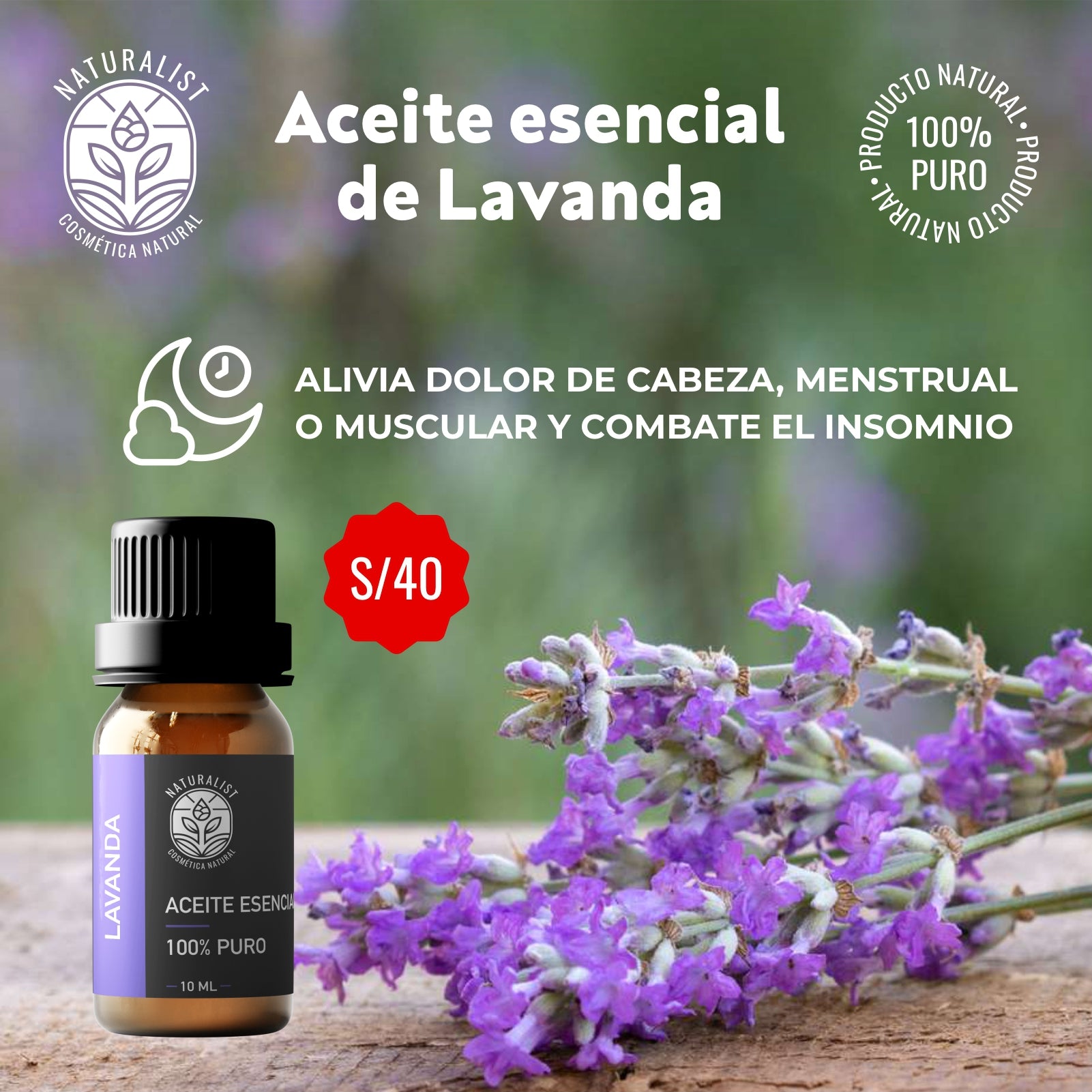 Aceite esencial de Lavanda - 10ml