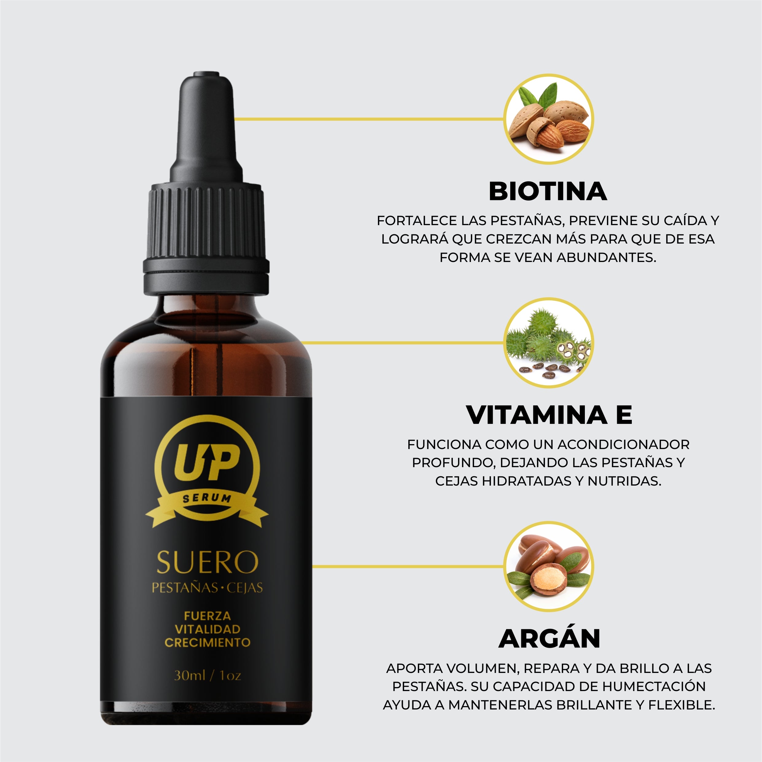 Suero UP Alargamiento de Pestañas y Cejas – Naturalist